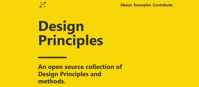 Impresión de pantalla de Design principles